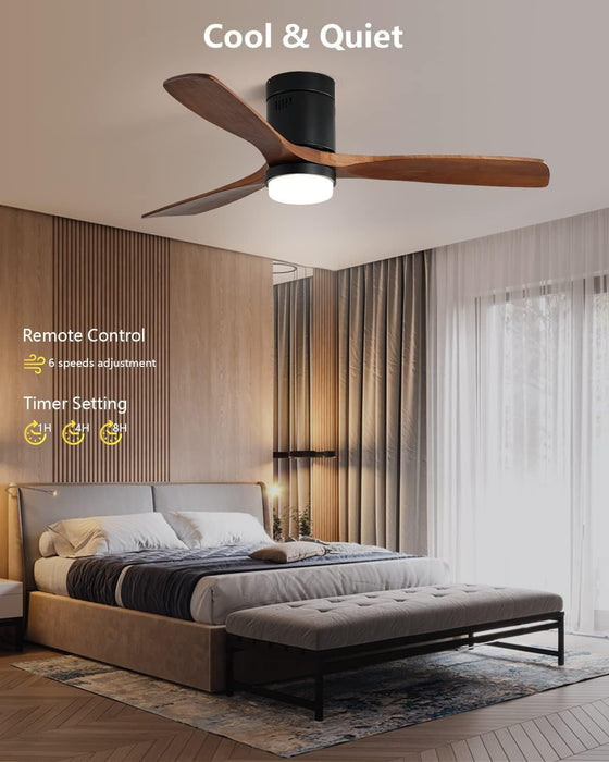 52 in. Ceiling Fan, Outdoor Ceiling Fan with Light and Remote, Outdoor Ceiling Fan with Light, Dimmable Quiet Ceiling Fans, Reversible Wood Blades-29-ErisView