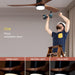 52 in. Ceiling Fan, Outdoor Ceiling Fan with Light and Remote, Outdoor Ceiling Fan with Light, Dimmable Quiet Ceiling Fans, Reversible Wood Blades-31-ErisView