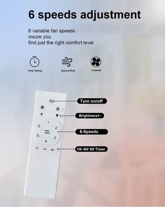 52 in. Ceiling Fan, Outdoor Ceiling Fan with Light and Remote, Outdoor Ceiling Fan with Light, Dimmable Quiet Ceiling Fans, Reversible Wood Blades-41-ErisView