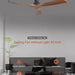 52 in. Ceiling Fan, Outdoor Ceiling Fan with Light and Remote, Outdoor Ceiling Fan with Light, Dimmable Quiet Ceiling Fans, Reversible Wood Blades-55-ErisView