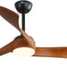 52 in. Ceiling Fan, Outdoor Ceiling Fan with Light and Remote, Outdoor Ceiling Fan with Light, Dimmable Quiet Ceiling Fans, Reversible Wood Blades-56-ErisView