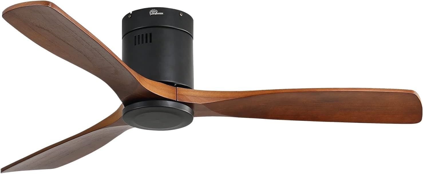 52 in. Ceiling Fan, Outdoor Ceiling Fan with Light and Remote, Outdoor Ceiling Fan with Light, Dimmable Quiet Ceiling Fans, Reversible Wood Blades-62-ErisView