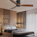 52 in. Ceiling Fan, Outdoor Ceiling Fan with Light and Remote, Outdoor Ceiling Fan with Light, Dimmable Quiet Ceiling Fans, Reversible Wood Blades-63-ErisView