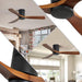 52 in. Ceiling Fan, Outdoor Ceiling Fan with Light and Remote, Outdoor Ceiling Fan with Light, Dimmable Quiet Ceiling Fans, Reversible Wood Blades-68-ErisView