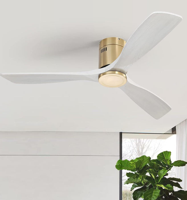 52 in. Ceiling Fan, Outdoor Ceiling Fan with Light and Remote, Outdoor Ceiling Fan with Light, Dimmable Quiet Ceiling Fans, Reversible Wood Blades-8-ErisView