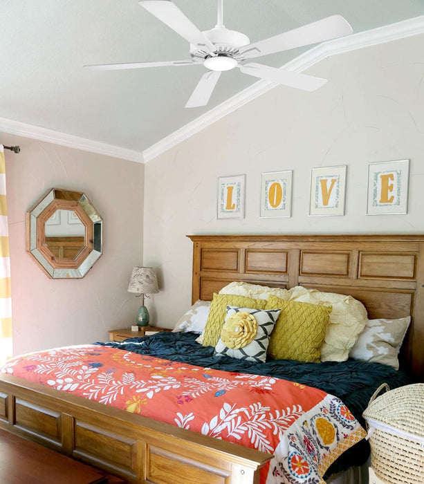 52 in. Ceiling Fan, Recessed Ceiling Fan, LED White Ceiling Fan-7-ErisView