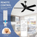 52 in. Ceiling Fan for Bedroom Living Room, Black Ceiling Fan with Remote, Outdoor Ceiling Fan with Light for Patio, High End Ceiling Fans -3-ErisView