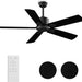 52 in. Ceiling Fan for Bedroom Living Room, Black Ceiling Fan with Remote, Outdoor Ceiling Fan with Light for Patio, High End Ceiling Fans -1-ErisView
