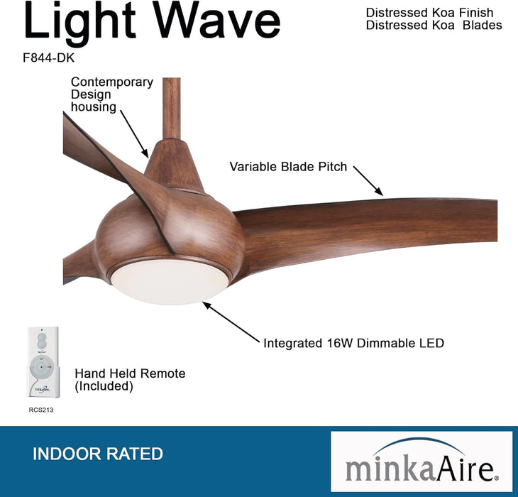 52 in. Ceiling Fan with LED Light and Remote, Remote Control Fan with Light-2-ErisView