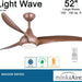 52 in. Ceiling Fan with LED Light and Remote, Remote Control Fan with Light-4-ErisView