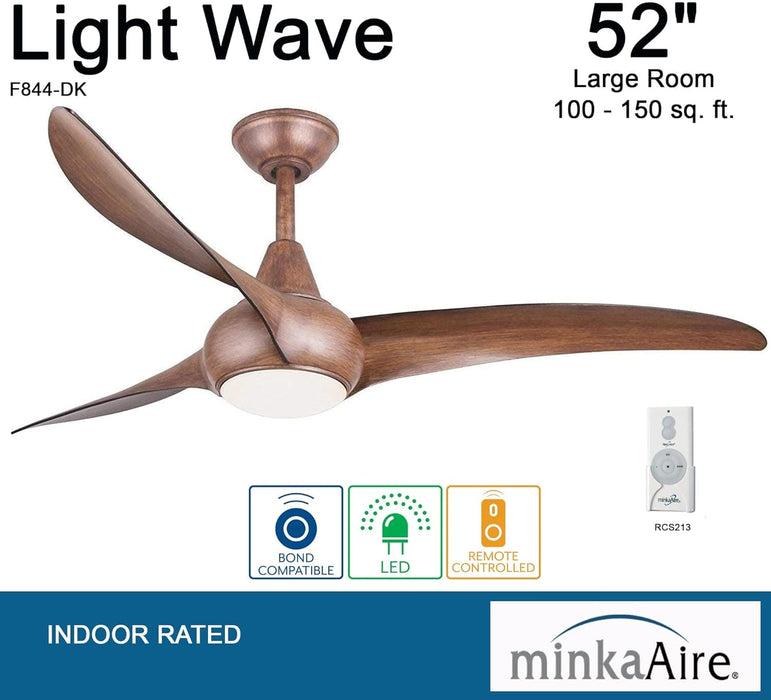 52 in. Ceiling Fan with LED Light and Remote, Remote Control Fan with Light-4-ErisView