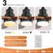 52 in. Ceiling Fan with Light, Indoor Outdoor Ceiling Fans with Remote, Wood Reversible Quiet Ceiling Fans-2-ErisView