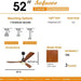 52 in. Ceiling Fan with Light, Indoor Outdoor Ceiling Fans with Remote, Wood Reversible Quiet Ceiling Fans-6-ErisView
