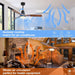 52 in. Ceiling Fan with Light, Indoor Outdoor Ceiling Fans with Remote, Wood Reversible Quiet Ceiling Fans-7-ErisView