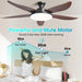 52 in. Ceiling Fan with Light Remote Control, Ceiling Fans for Low Ceiling with 5 Blade and Down Rod, New Ceiling Fans-3-ErisView