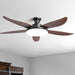 52 in. Ceiling Fan with Light Remote Control, Ceiling Fans for Low Ceiling with 5 Blade and Down Rod, New Ceiling Fans-1-ErisView