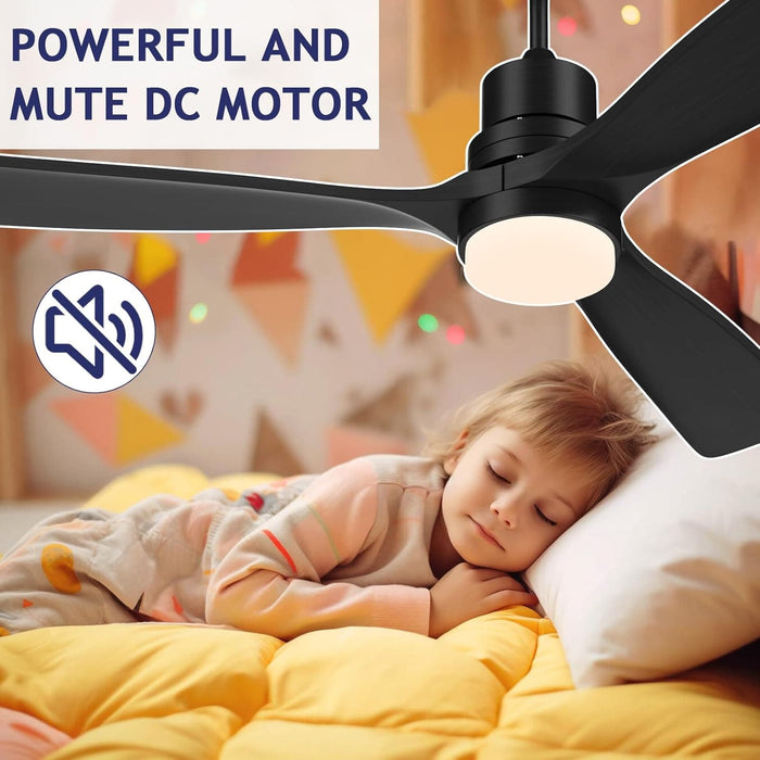 52 in. Ceiling Fan with Light Remote Control, Outdoor Wood Ceiling Fan,Beautiful Ceiling Fans-12-ErisView