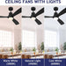 52 in. Ceiling Fan with Light Remote Control, Outdoor Wood Ceiling Fan,Beautiful Ceiling Fans-15-ErisView