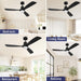 52 in. Ceiling Fan with Light Remote Control, Outdoor Wood Ceiling Fan,Beautiful Ceiling Fans-16-ErisView