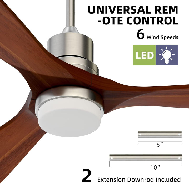 52 in. Ceiling Fan with Light Remote Control, Outdoor Wood Ceiling Fan,Beautiful Ceiling Fans-18-ErisView