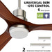 52 in. Ceiling Fan with Light Remote Control, Outdoor Wood Ceiling Fan,Beautiful Ceiling Fans-18-ErisView