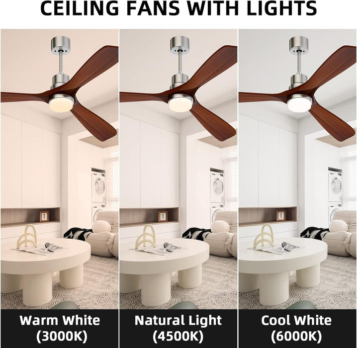 52 in. Ceiling Fan with Light Remote Control, Outdoor Wood Ceiling Fan,Beautiful Ceiling Fans-20-ErisView