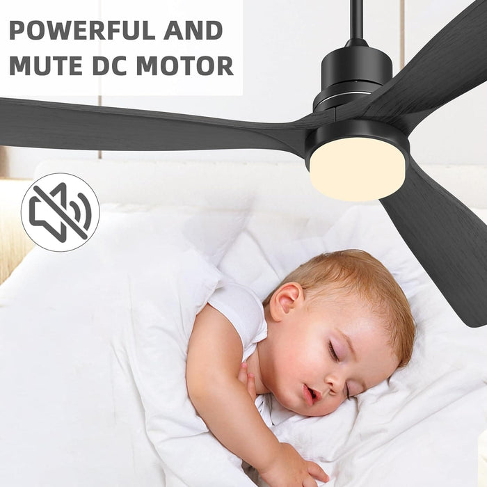 52 in. Ceiling Fan with Light Remote Control, Outdoor Wood Ceiling Fan,Beautiful Ceiling Fans-28-ErisView