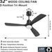 52 in. Ceiling Fan with Light Remote Control, Outdoor Wood Ceiling Fan,Beautiful Ceiling Fans-29-ErisView