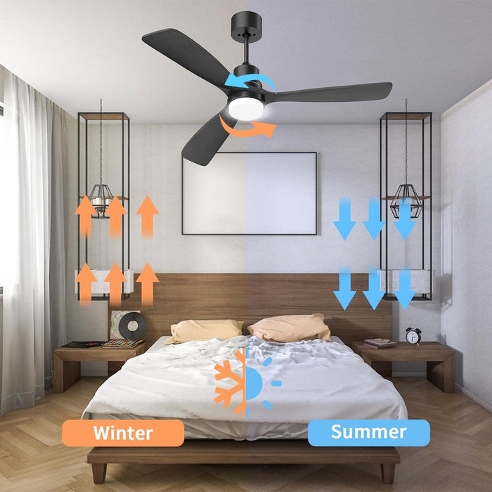 52 in. Ceiling Fan with Light Remote Control, Outdoor Wood Ceiling Fan,Beautiful Ceiling Fans-31-ErisView
