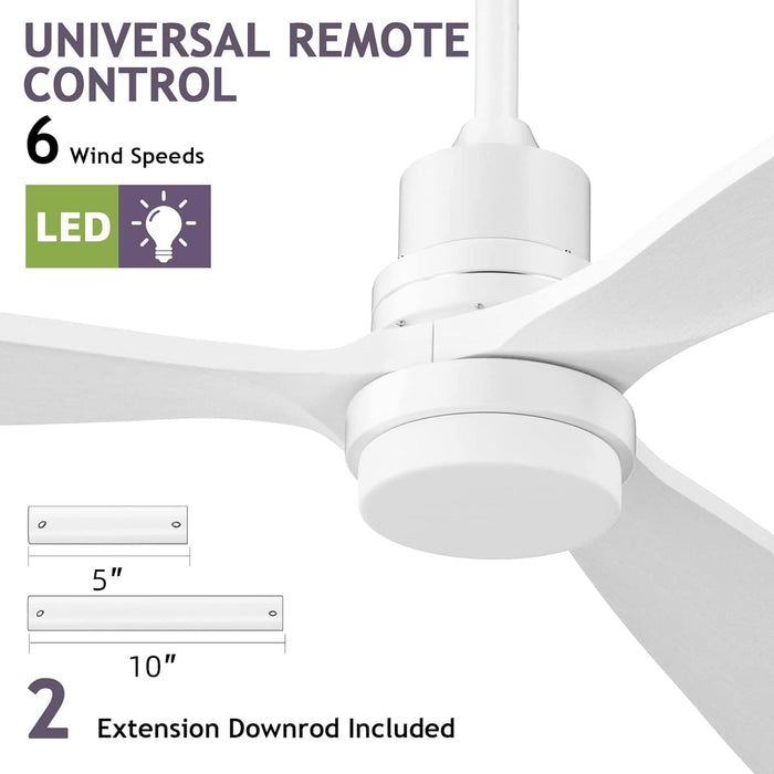 52 in. Ceiling Fan with Light Remote Control, Outdoor Wood Ceiling Fan,Beautiful Ceiling Fans-33-ErisView