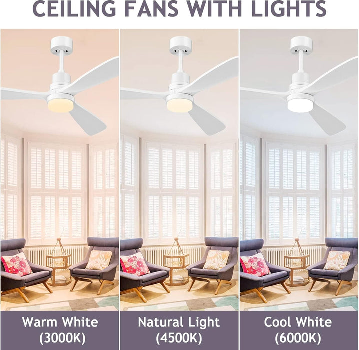 52 in. Ceiling Fan with Light Remote Control, Outdoor Wood Ceiling Fan,Beautiful Ceiling Fans-35-ErisView