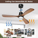 52 in. Ceiling Fan with Light Remote Control, Outdoor Wood Ceiling Fan,Beautiful Ceiling Fans-4-ErisView