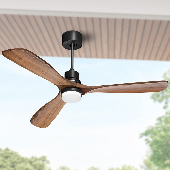 52 in. Ceiling Fan with Light Remote Control, Outdoor Wood Ceiling Fan,Beautiful Ceiling Fans-1-ErisView