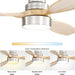 52 in. Ceiling Fan with Light Remote, Modern Farmhouse Burlywood Ceiling Fan, 3 Blades Reversible DC Ceiling Fan for Bedroom Living Room Fan Patio-12-ErisView