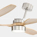 52 in. Ceiling Fan with Light Remote, Modern Farmhouse Burlywood Ceiling Fan, 3 Blades Reversible DC Ceiling Fan for Bedroom Living Room Fan Patio-13-ErisView