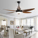 52 in. Ceiling Fan with Light Remote and Dimmable LED Light, Modern Farmhouse Natural Wood Ceiling Fan, Glam Ceiling Fan-10-ErisView