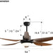 52 in. Ceiling Fan with Light Remote and Dimmable LED Light, Modern Farmhouse Natural Wood Ceiling Fan, Glam Ceiling Fan-15-ErisView