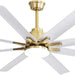52 in. Ceiling Fan with Light Remote and Dimmable LED Light, Modern Farmhouse Natural Wood Ceiling Fan, Glam Ceiling Fan-16-ErisView