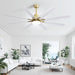 52 in. Ceiling Fan with Light Remote and Dimmable LED Light, Modern Farmhouse Natural Wood Ceiling Fan, Glam Ceiling Fan-17-ErisView