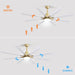 52 in. Ceiling Fan with Light Remote and Dimmable LED Light, Modern Farmhouse Natural Wood Ceiling Fan, Glam Ceiling Fan-21-ErisView