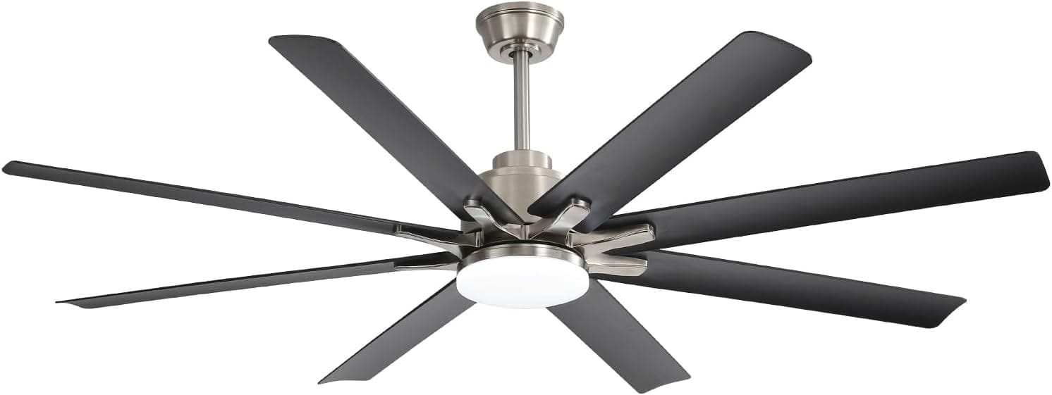 52 in. Ceiling Fan with Light Remote and Dimmable LED Light, Modern Farmhouse Natural Wood Ceiling Fan, Glam Ceiling Fan-24-ErisView