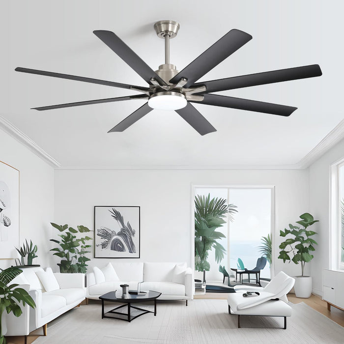 52 in. Ceiling Fan with Light Remote and Dimmable LED Light, Modern Farmhouse Natural Wood Ceiling Fan, Glam Ceiling Fan-26-ErisView