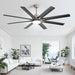 52 in. Ceiling Fan with Light Remote and Dimmable LED Light, Modern Farmhouse Natural Wood Ceiling Fan, Glam Ceiling Fan-26-ErisView