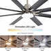 52 in. Ceiling Fan with Light Remote and Dimmable LED Light, Modern Farmhouse Natural Wood Ceiling Fan, Glam Ceiling Fan-28-ErisView