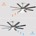 52 in. Ceiling Fan with Light Remote and Dimmable LED Light, Modern Farmhouse Natural Wood Ceiling Fan, Glam Ceiling Fan-29-ErisView