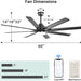 52 in. Ceiling Fan with Light Remote and Dimmable LED Light, Modern Farmhouse Natural Wood Ceiling Fan, Glam Ceiling Fan-35-ErisView