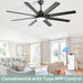 52 in. Ceiling Fan with Light Remote and Dimmable LED Light, Modern Farmhouse Natural Wood Ceiling Fan, Glam Ceiling Fan-37-ErisView