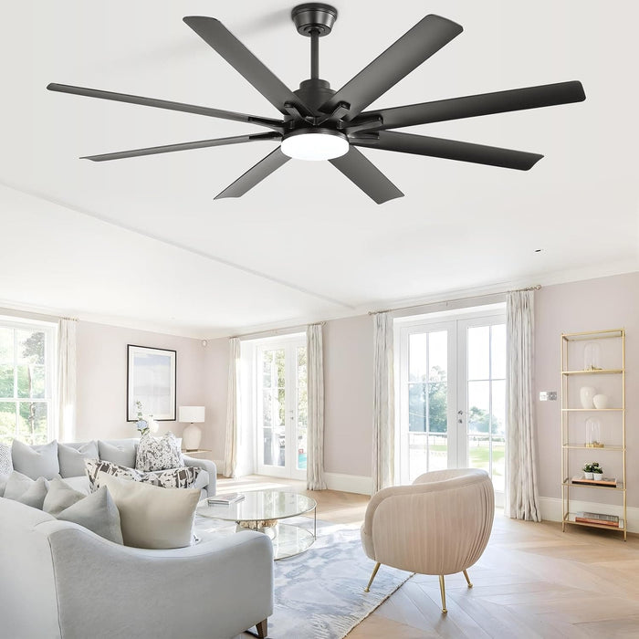 52 in. Ceiling Fan with Light Remote and Dimmable LED Light, Modern Farmhouse Natural Wood Ceiling Fan, Glam Ceiling Fan-39-ErisView