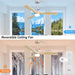 52 in. Ceiling Fan with Light Remote and Dimmable LED Light, Modern Farmhouse Natural Wood Ceiling Fan, Glam Ceiling Fan-3-ErisView