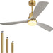 52 in. Ceiling Fan with Light Remote and Dimmable LED Light, Modern Farmhouse Natural Wood Ceiling Fan, Glam Ceiling Fan-49-ErisView
